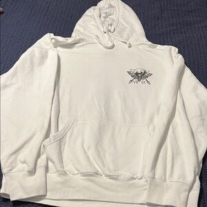 White Hoodie with Graphic Design